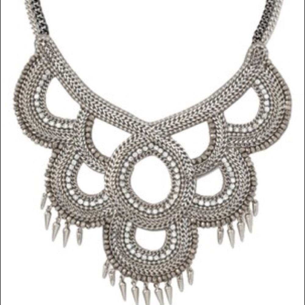 Stella & Dot Silver Tallulah Bib